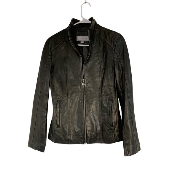 Andrew Marc New York Womens Lambskin Buttery Leather Jacket Small RHH10560 - Picture 5 of 13